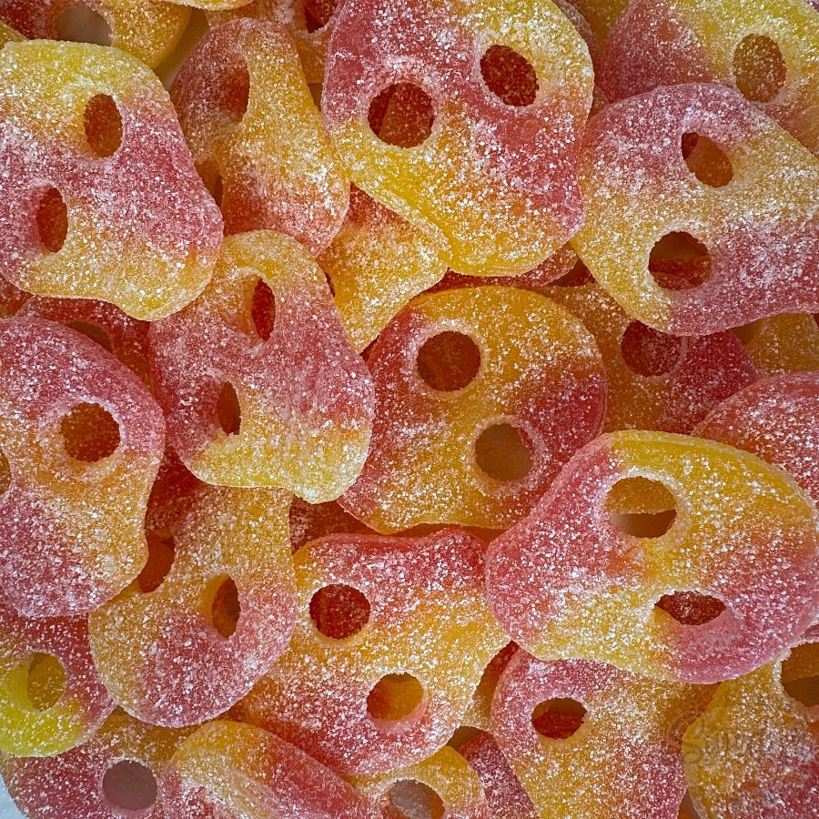 Candy People Swedish Sour Lemon Raspberry Gummy Skulls 4.4 lb