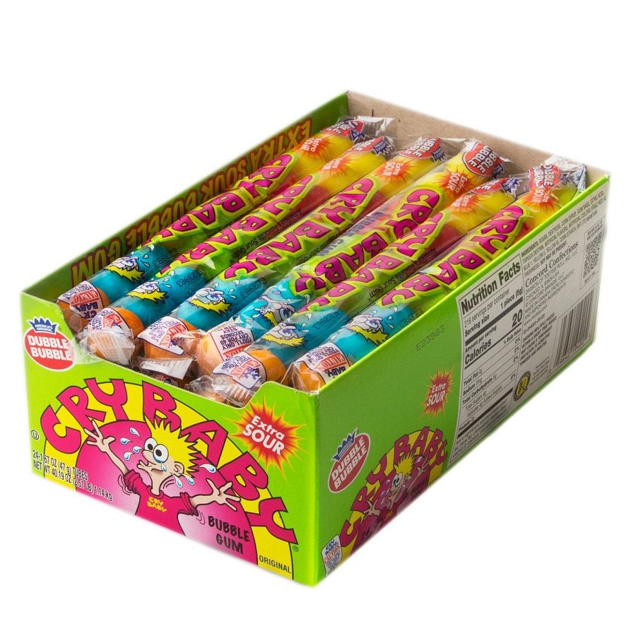 Cry Baby 9-Ball Tube Sour Gum 1.6oz 24 ct