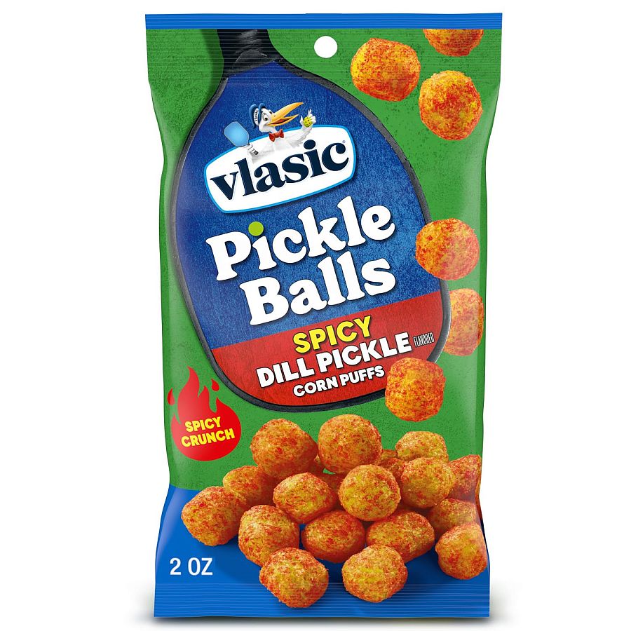 VLASIC Spicy Dill Pickle Corn Puffs 2 oz  12 ct