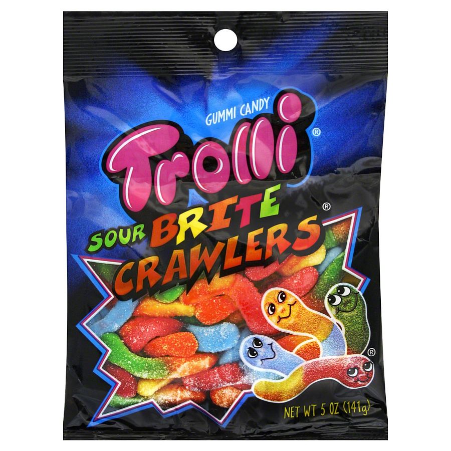 Trolli Sour Brite Crawlers 5 Oz Peg Bag