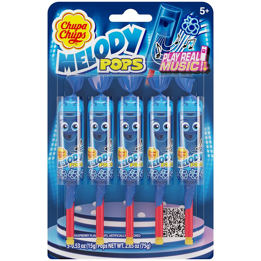 Chupa Chups Melody Pops 5 Ct Blueberry Pack