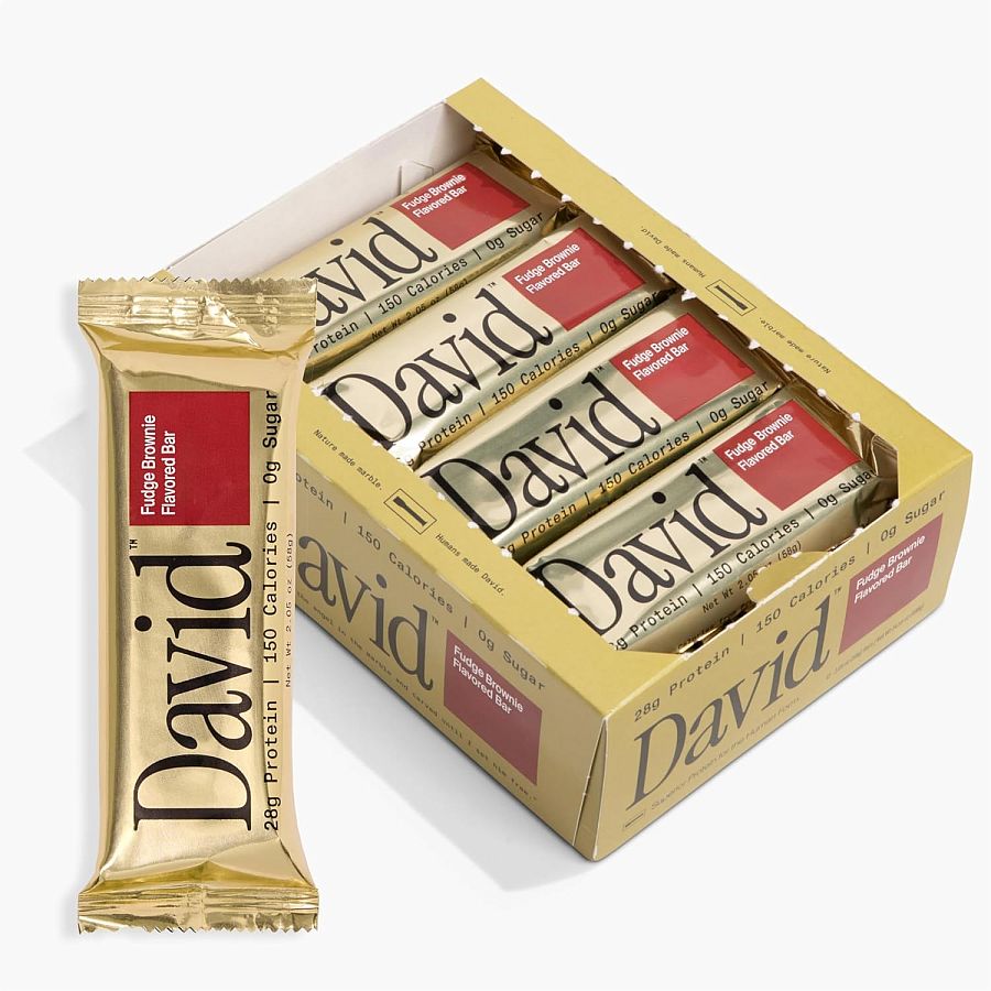 David High Protein Bars No Sugar Fudge Brownie 2.19 oz 12 ct