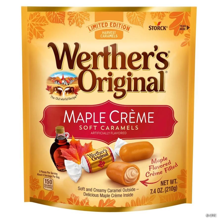 Werther's Original Caramel Soft Maple Creme Caramels 7.4 oz 5 Pack