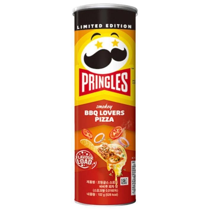 Pringle Korea Chips Smokey BBQ Pizza  3.53 oz 12 Pack