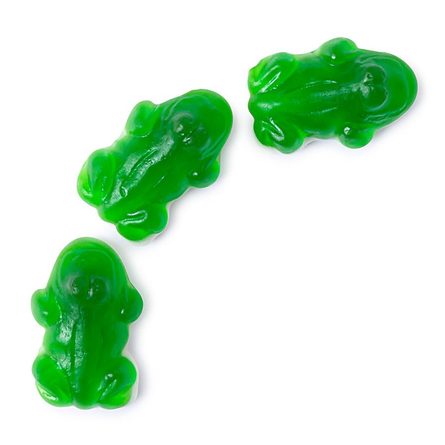 Clever Small Green Gummy & White Frogs 6.6 lb