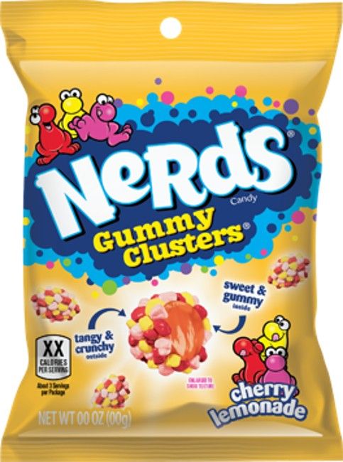 Nerds Gummy Clusters Cherry Lemonade Peg Bag 3oz 12ct