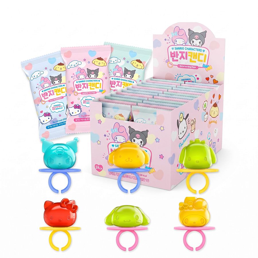 Sanrio Korea Hello Kitty Licensed Surpise Ring Pops 24ct
