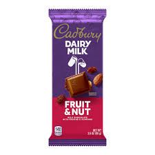 Cadbury Fruit & Nut 14 Count 3.5 Ounce Extra Large Bars