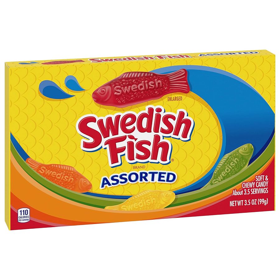 Swedish Fish Assorted 3.5 ounce 12 count theater box