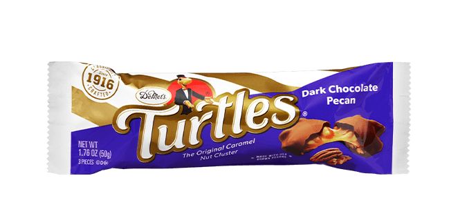 Demets Turtles 24 Ct 1.76 Oz Dark Pecan 3 Piece Packs