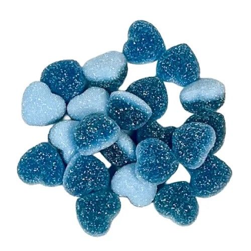 Jellioo Sweden Sour Mini Blue Heart Gummy Candy 2.2 lb