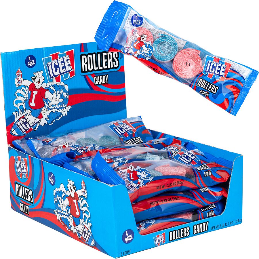 Icee Roller 4 pack Candy Sour Belts