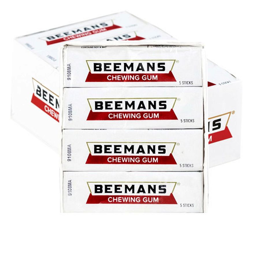 Beeman Chewing Gum 20 Count 5 Sticks Each Tray
