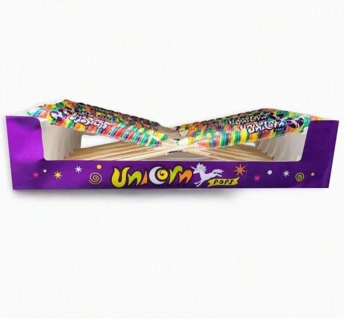 Unicorn Pop Rainbow Lollipop Twirl Display 1.5 oz  12ct