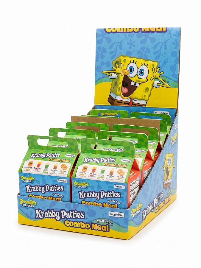 Krabby Patty Gummy Mini Combo Meal Box 1.55oz 10ct Tray