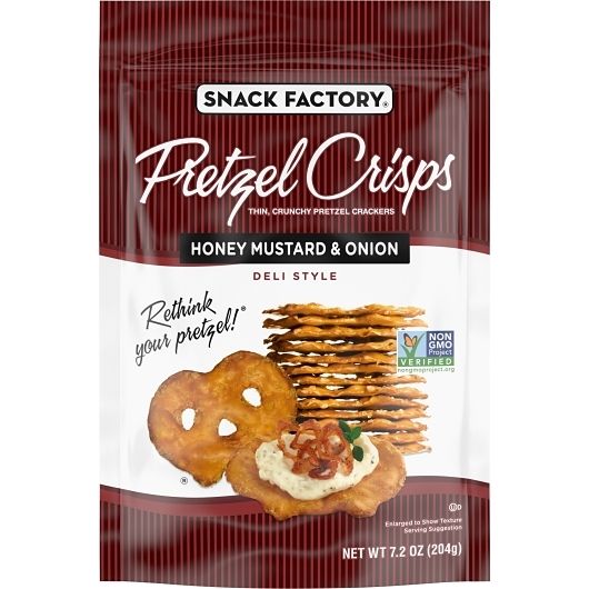 Snack Factory Pretzel Crisps Honey Mustard Onion 7.2 oz 12ct