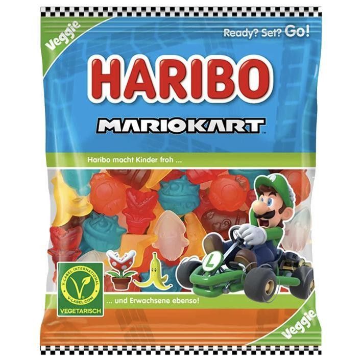 Haribo Germany Mario Kart Luigi Gummy Candy 160g  12 Pack