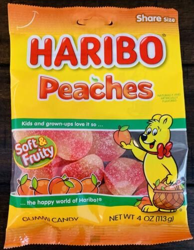 Haribo Peg Peaches 12 Count 5 Ounce Each
