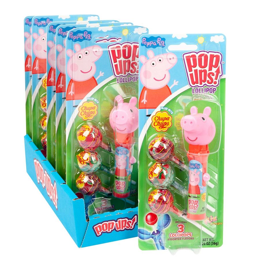 Peppa Pig Chupa Chup Pop Up Lollipop 6 ct Tray