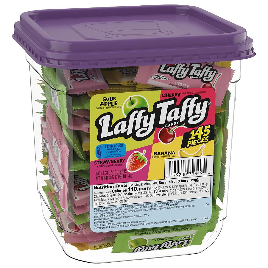 Laffy Taffy Assorted Flavors Tub 145 Pieces