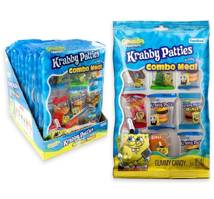 Frankford SpongeBob Krabby Patty Gummy Combo Tray 2.6 oz 12 ct