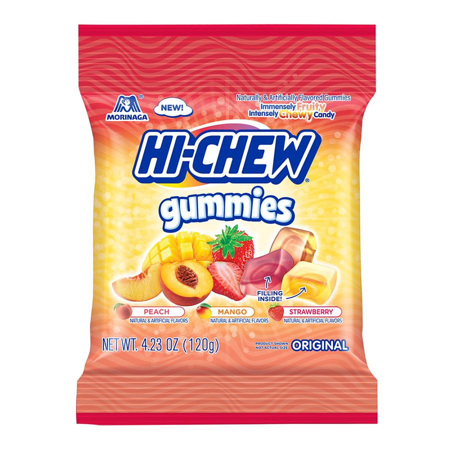 Hi-Chew Fruit Gummies Peg Bag 4.23 oz 9ct Tray
