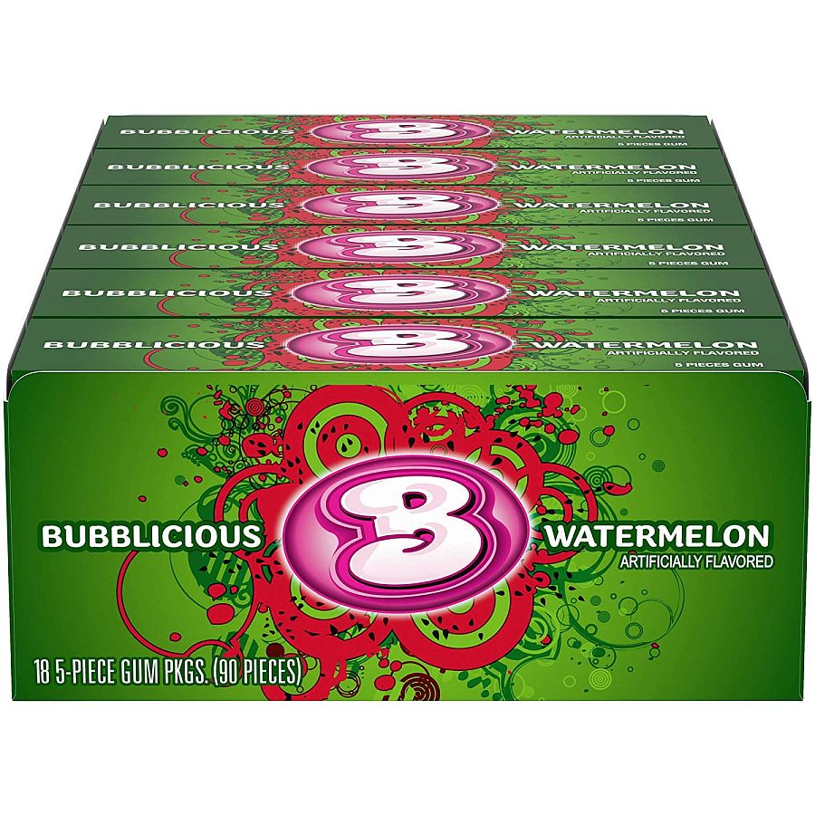 Bubblicious Watermelon Bubble Gum 18 ct
