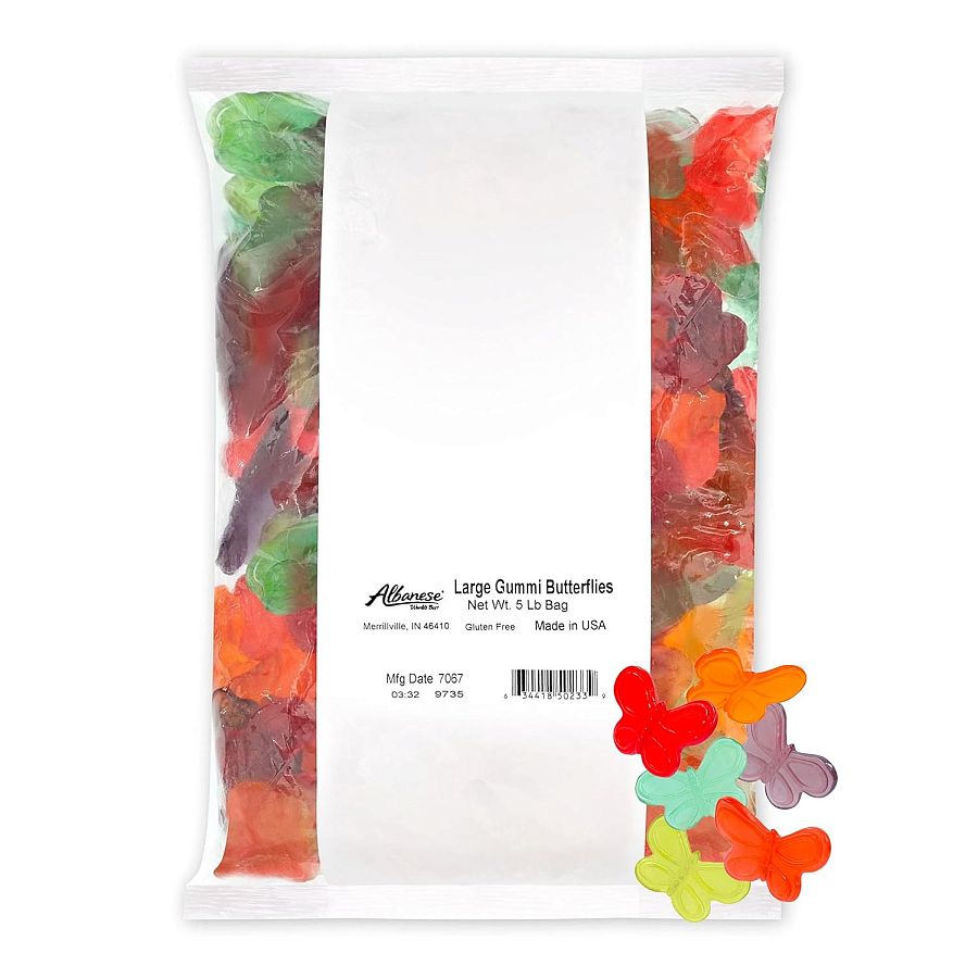 Albanese 5 Lb Large Butterflies Gummy Bulk