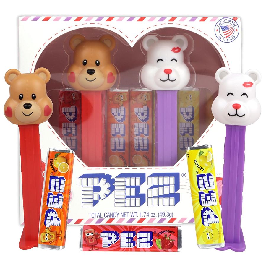 PEZ Candy Valentine Bears Twin Pack 1.74 OZ
