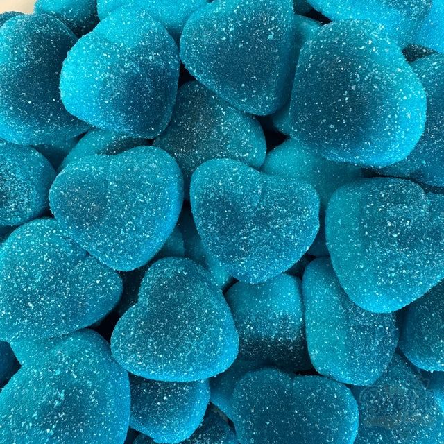 Damel Swedish Filled Blue Raspberry Gummy Chewy Heart 2.2lb