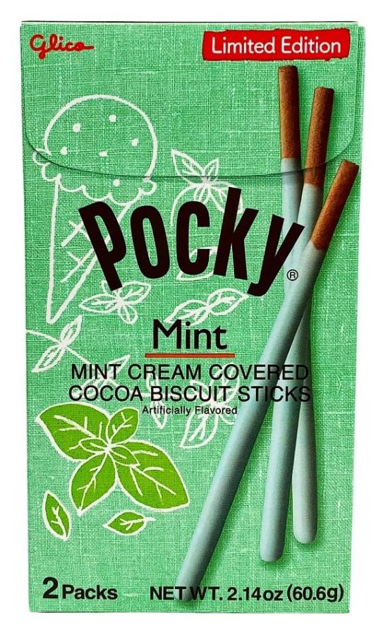 Pocky Mint Cream Biscuit Sticks 1.71 oz 10ct Limited Edition