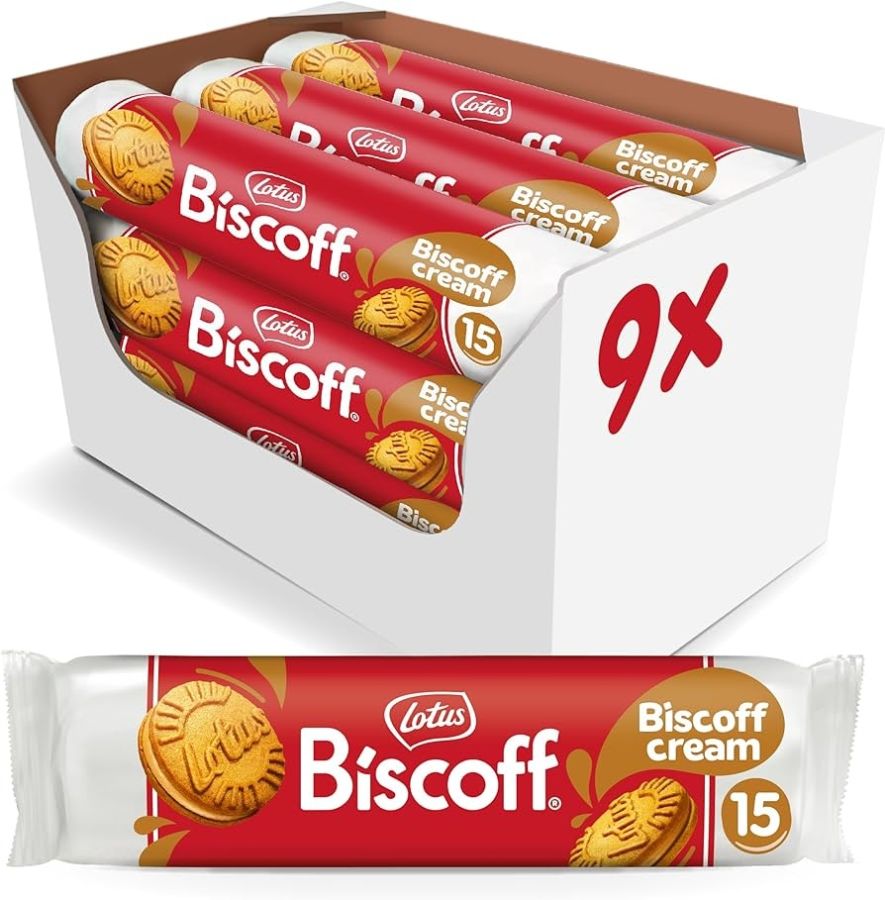 Biscoff Sandwich Cookies BISCOFF Cream 5.29oz Sleeve 9ct Tray