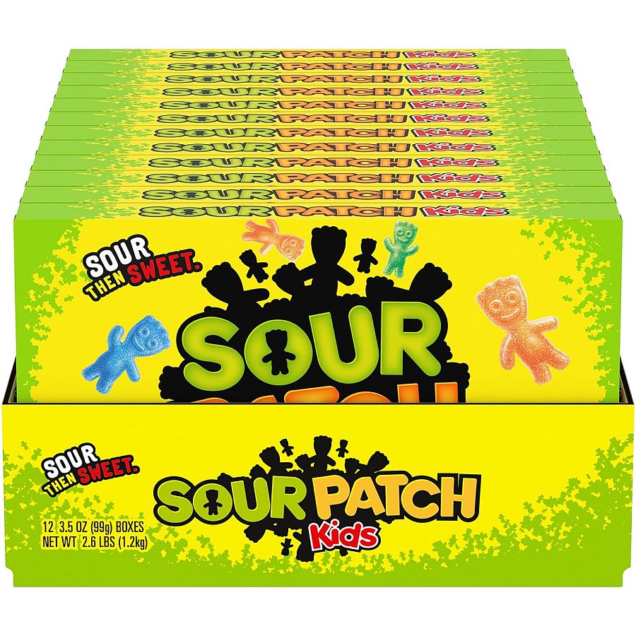 Sour Patch Kids Chewy Candy 3.5 Ounce 12 count theater box