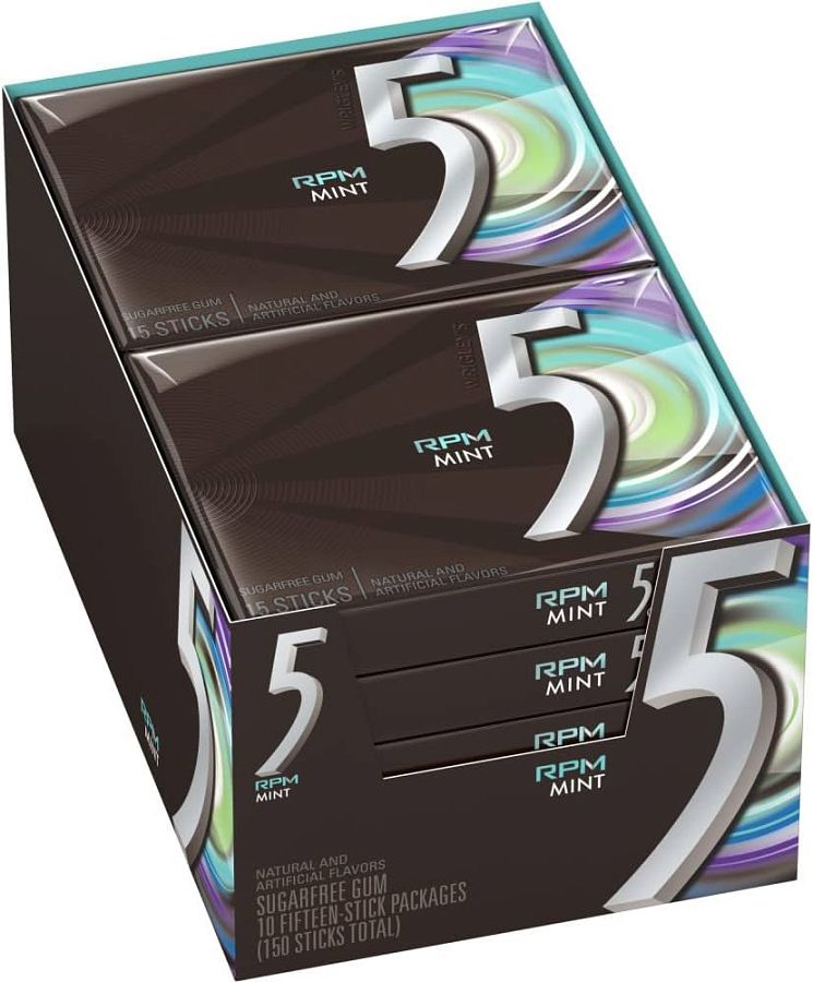 Five Gum 12 Ct 15 Sticks Mint Tray