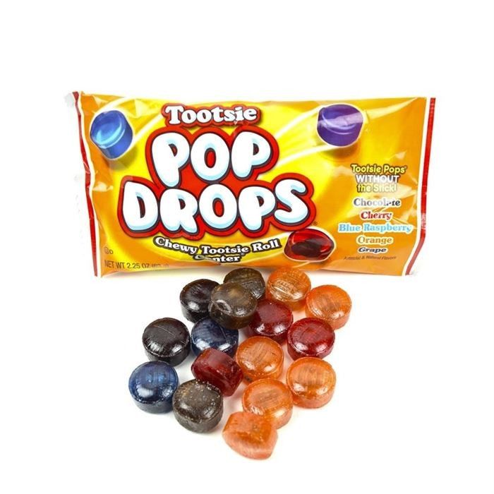 Tootsie Pop Drops Assorted Hard Candy Pouch 2.25 oz 24 ct