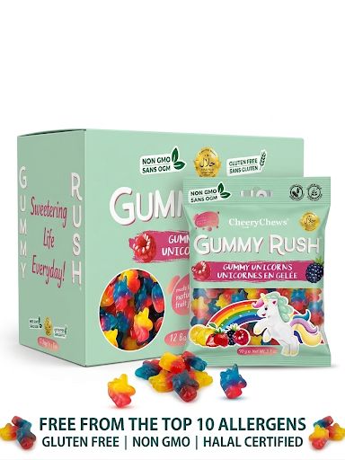 Gummy Rush Turkish Mini Unicorn Gummy Candy 3.17oz 12ct Tray