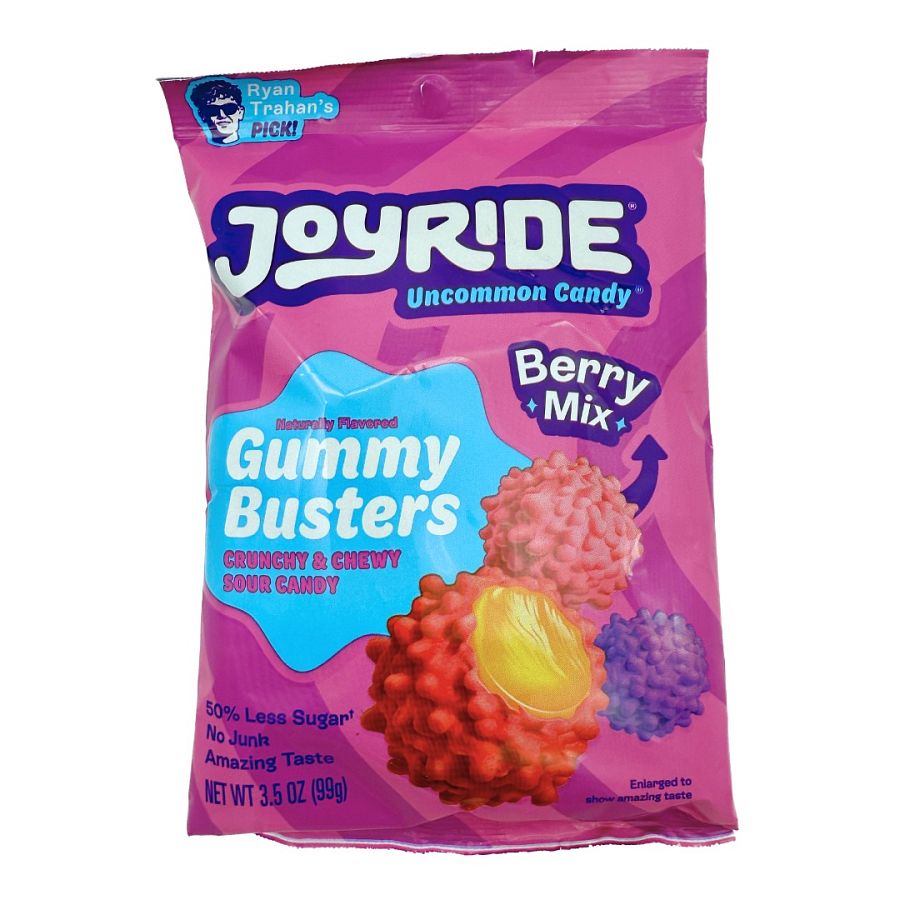 Joyride Low Sugar Gummy Busters Berry Candy 3.5 oz 10 ct