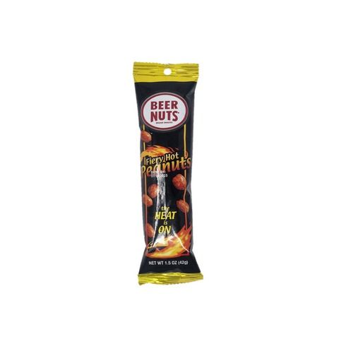 Beer Nuts Fiery Hot Peanut Tube Bag 1.75oz 12 ct Tray