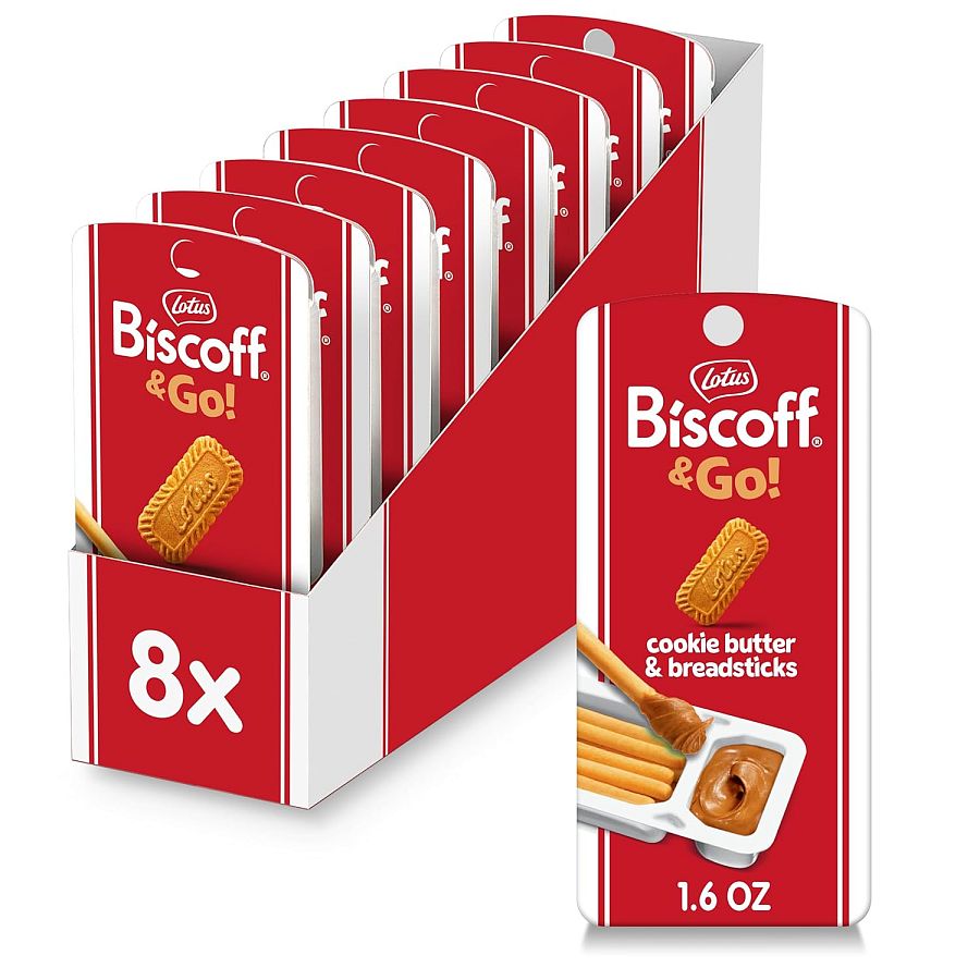 Lotus Biscoff & GO, Cookie Butter Breadsticks 1.6 oz 8 ct