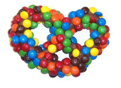 Ashers Milk Chocolate Pretzels with M&M's  6 POUND BOX 45 PIECES