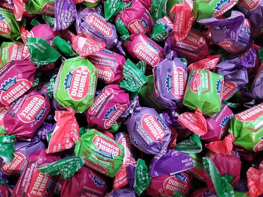 DUBBLE BUBBLE GUM 3 FLAVOR GUM 5 POUND BAG