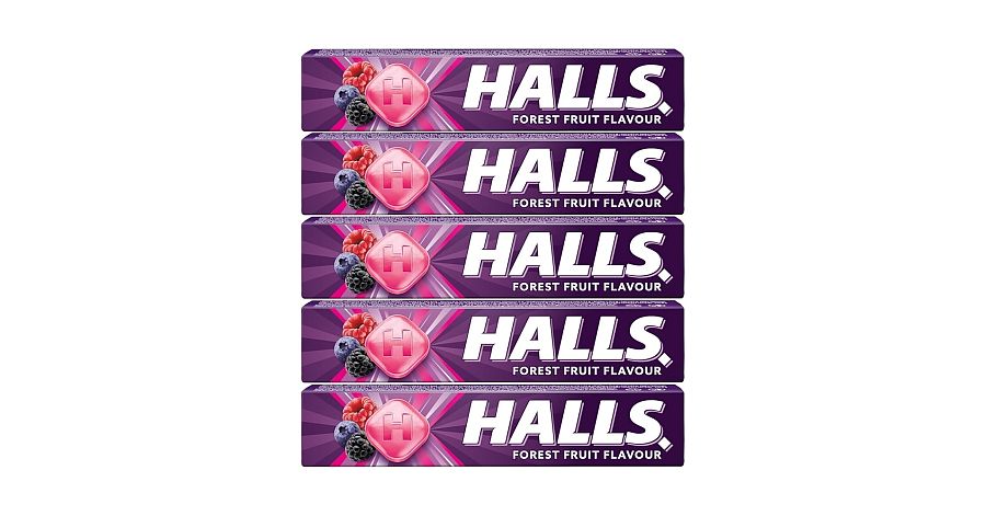 Halls Cough Drops Forest Fruit Import Mixed Berries 20 ct tray
