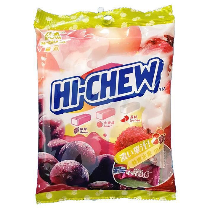 Hi Chew Taiwan Gummy Candy Lychee Grape Peach 3oz 10ct
