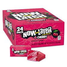 Now And Later Cherry 24 Count 0.93 Ounce Bars Tray