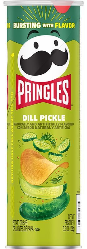 Pringles Chips Dill Pickle 5.5 oz Can 3 Pack