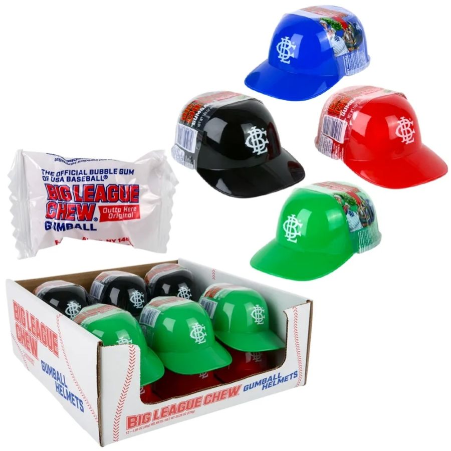 Big League Chew Baseball Helmet & Gumballs 12 ct