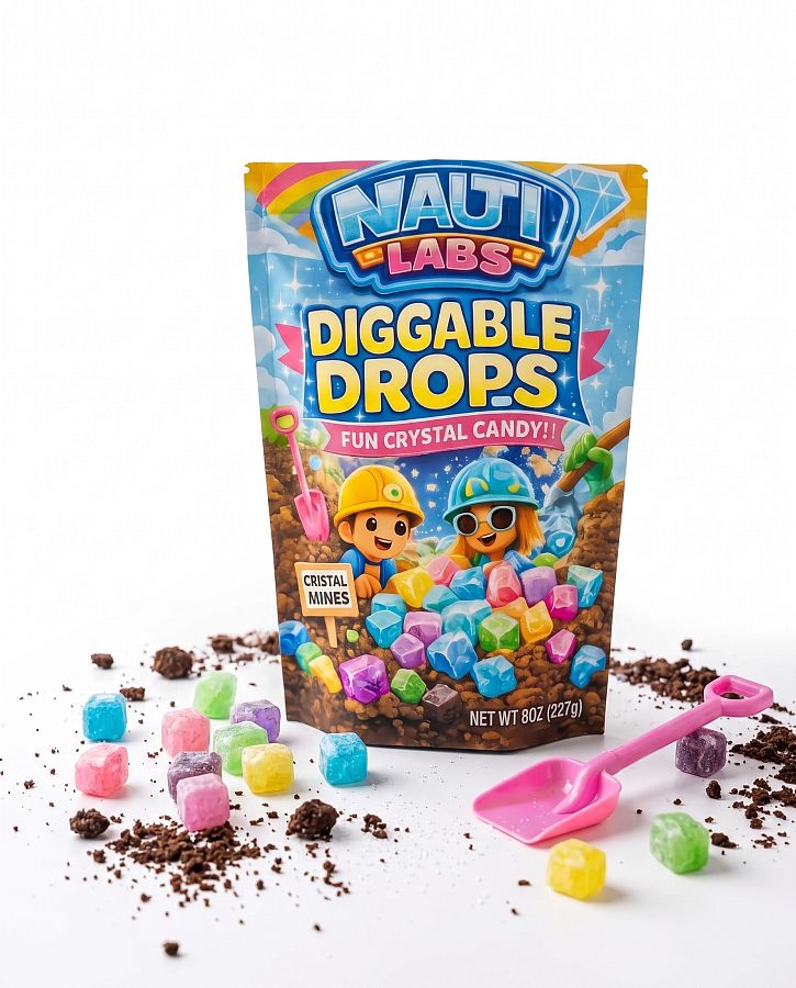 Nauti Labs Diggable Drops Crystal Candy Assorted Flavors 5 oz 6 Pack