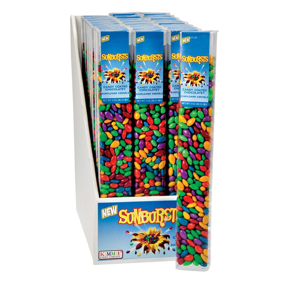 Kimmie Sunbursts Chocolate Covered Sunflower Seed 2.5oz Tube 12 ct (1)