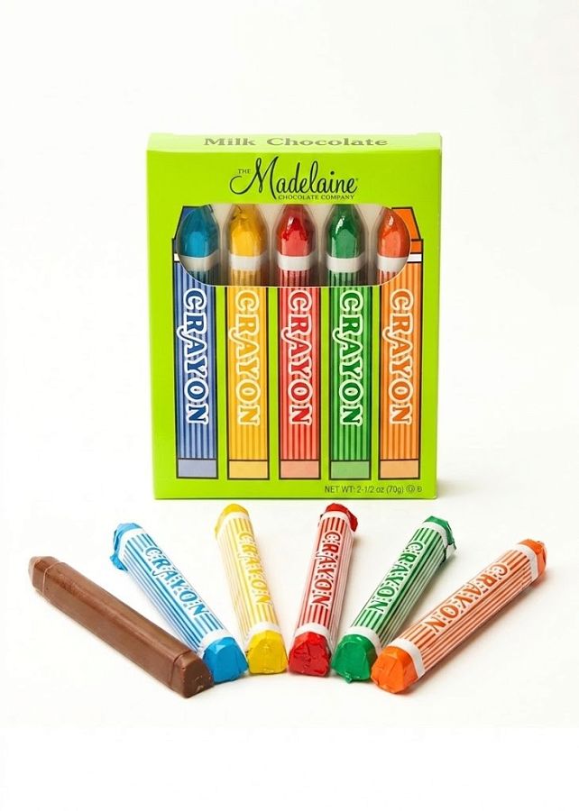 Madelaine Milk Chocolate Solid Crayons 5ct Box Pack of 6