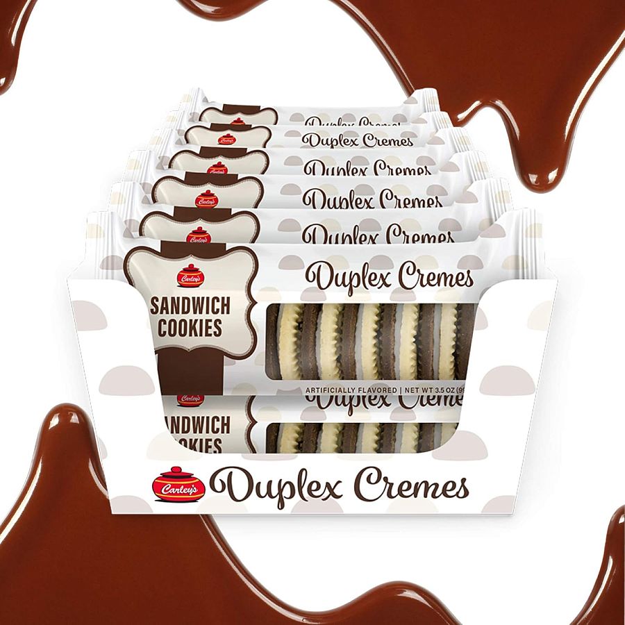 Carleys Duplex Creme Sandwich Cookies 3.5 oz 12 ct Tray